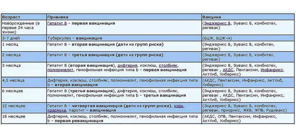 Ревакцинация акдс: как переносится, график, когда делают прививки