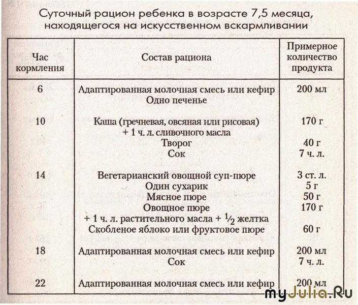 Меню ребенка в 9 месяцев: основные правила и рецепты