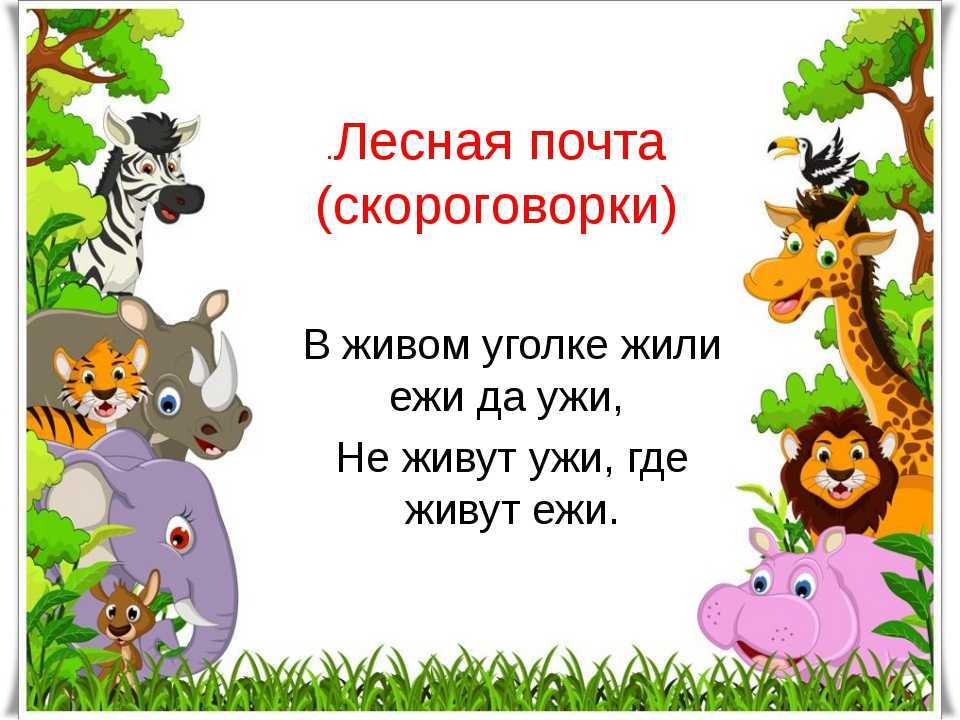 Скороговорки про животных для детей и взрослых с веселыми картинками
