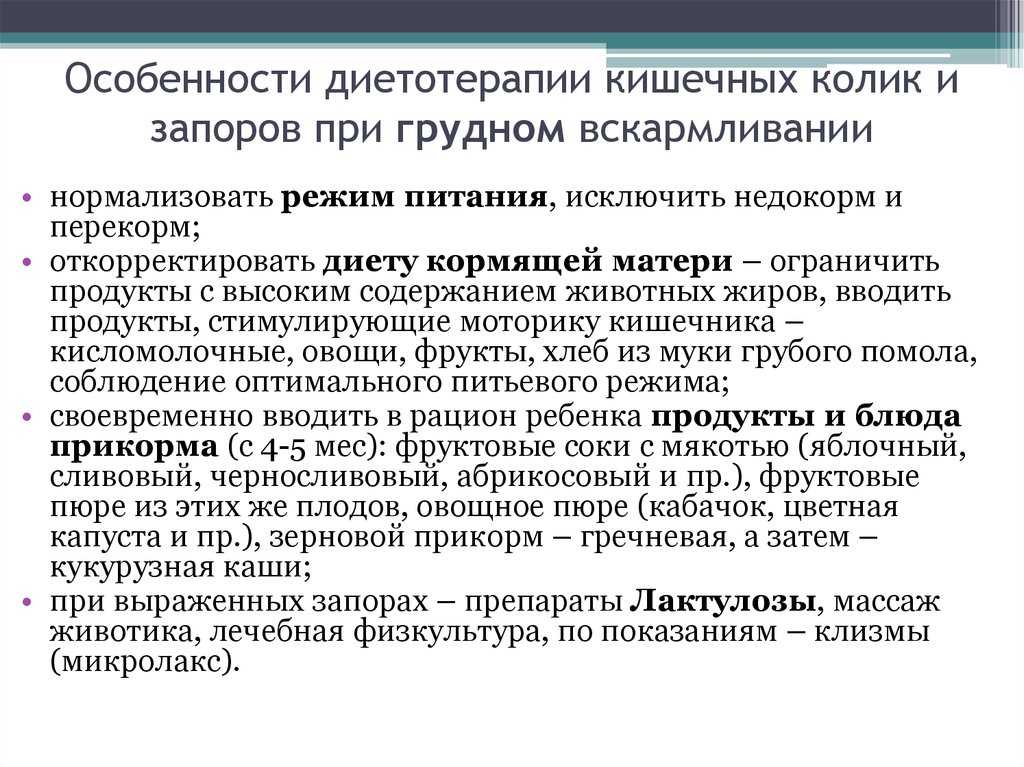 Диета для кормящих мам от коликов и газов: список продуктов, вызывающих запор у новорожденных при грудном вскармливании