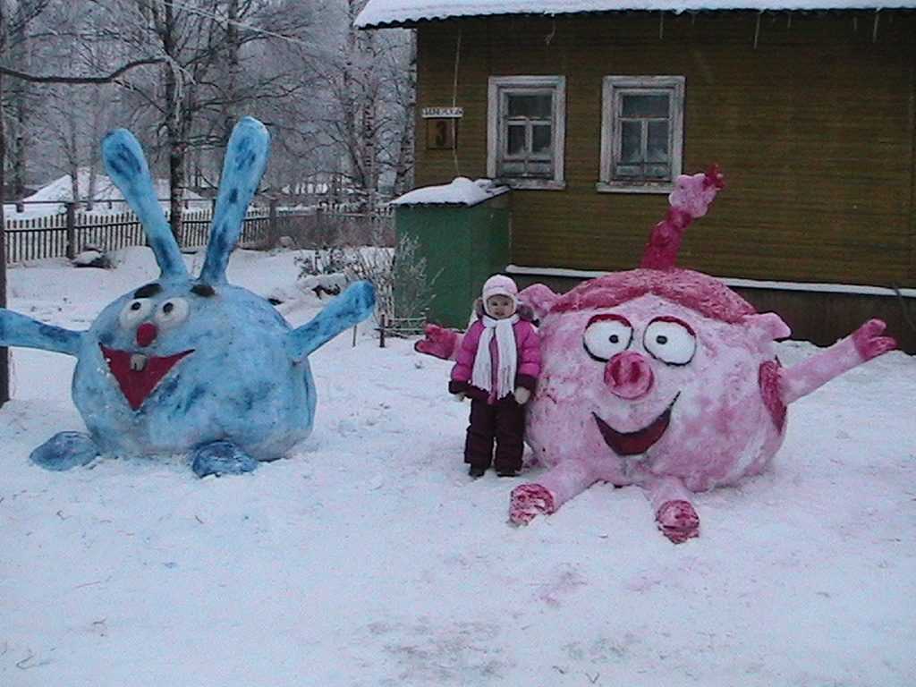 Снежные фигурки на новый год. делаем фигуры из снега своими руками избранное.