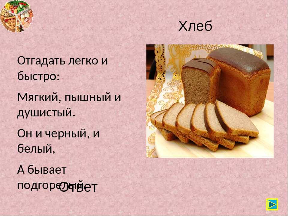 Загадки про еду для детей с ответами