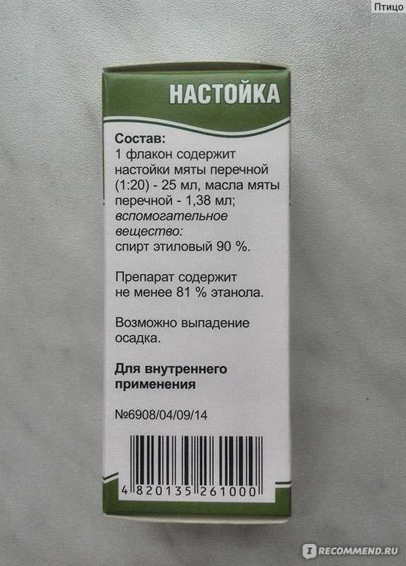 Настойка мяты перечной