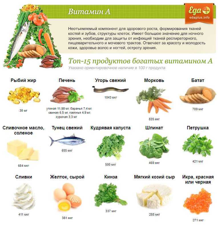 Овощи и фрукты, богатые витамином с