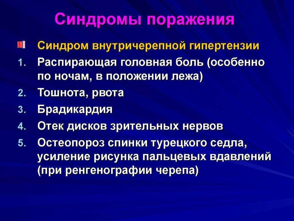 Мр картина косвенных признаков внутричерепной гипертензии