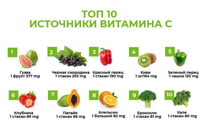 В чем больше всего витамина с - продукты питания с элементом в составе, объем содержания и особенности употребления