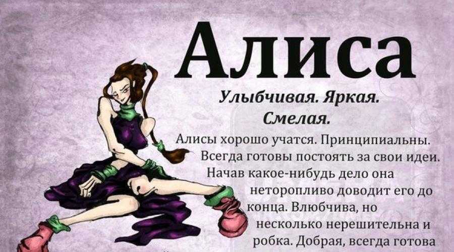 Имя алиса – значение, характер, совместимость и многое другое