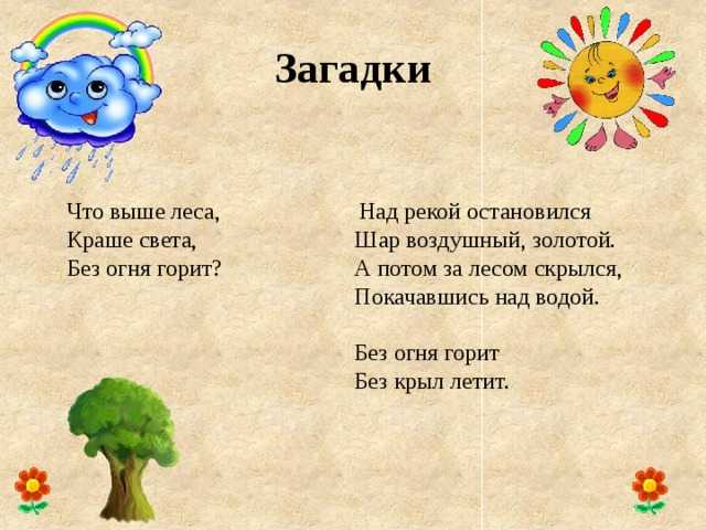 Загадки о явлениях природы для младших школьников с ответами, 1-2 класс