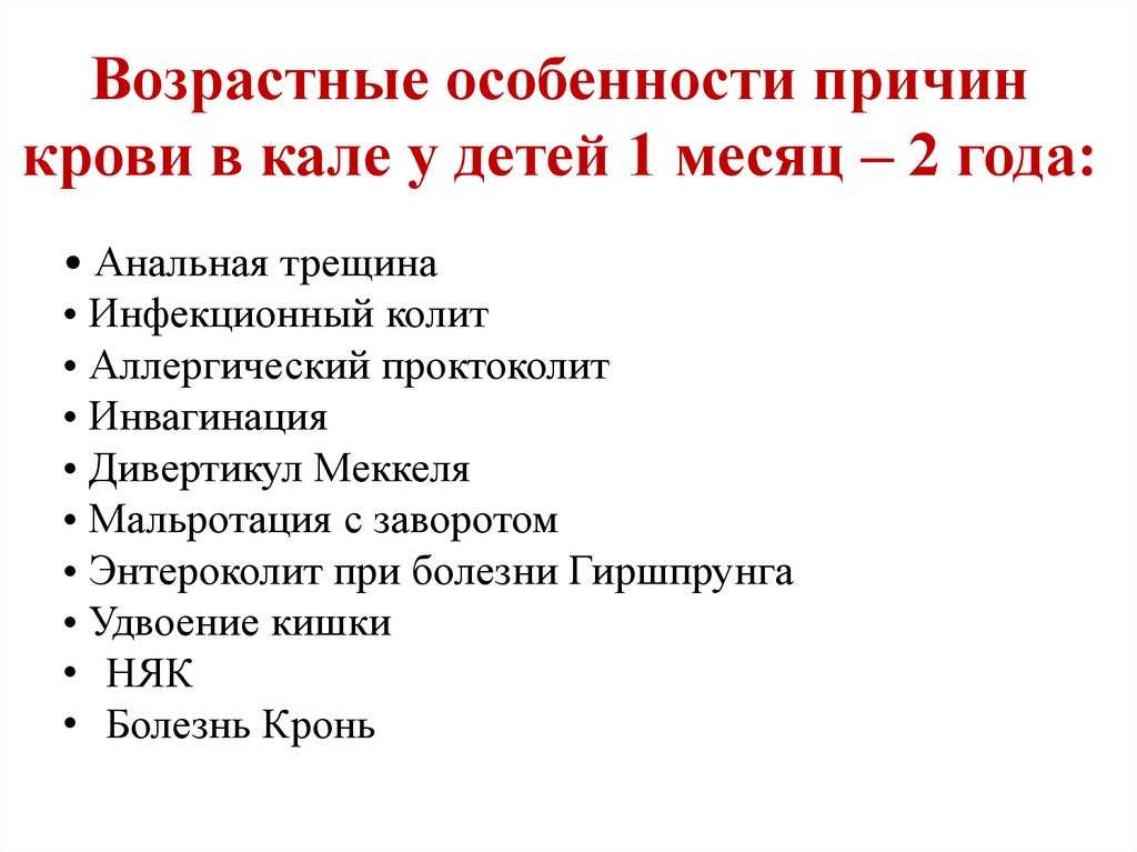 Если кал с кровью: причины у детей и у взрослых