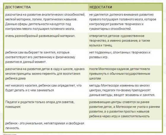 Монтессори: методика раннего развития (плюсы и минусы)